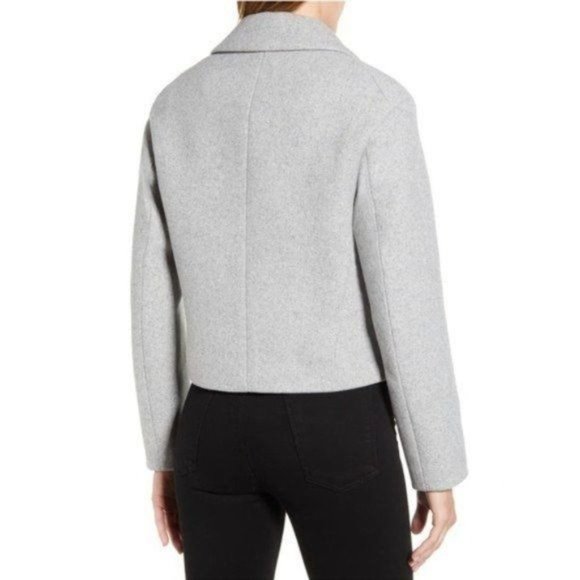 Ted Baker London Agneta Double Breast Crop Jacket in Light Gray Size 6 NWT - Picture 6 of 14